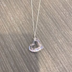 Swarovski pink heart pendant necklace